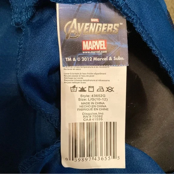 NWOT Captain America Avengers Costume Classic Muscle Child Halloween Size L - Picture 12 of 13
